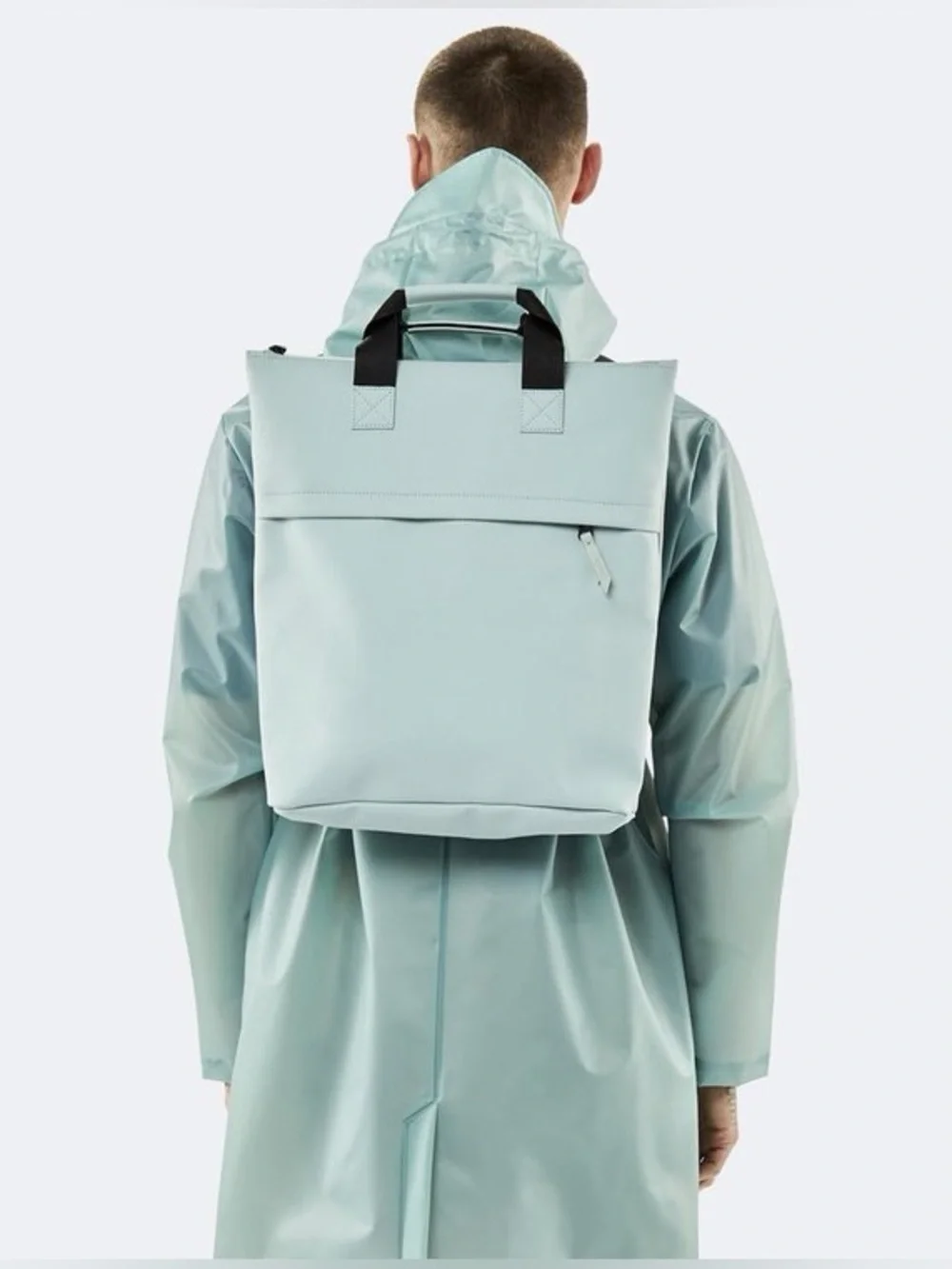 RAINS UNISEX TOTE BACKPACK DUSTY MINT
